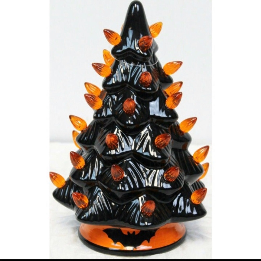 COPY - 12” ceramic Halloween light up tree
